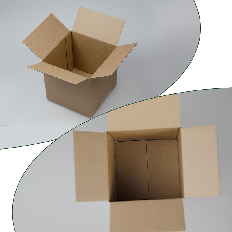 HESESOH 4x4x4 Inches Shipping Boxes Set of 40, Brown Corrugated Cardboard Box Literature Mailer for Packing Small Business - Image 3